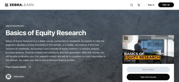 Zebra Learn - Basics of Equity Research
