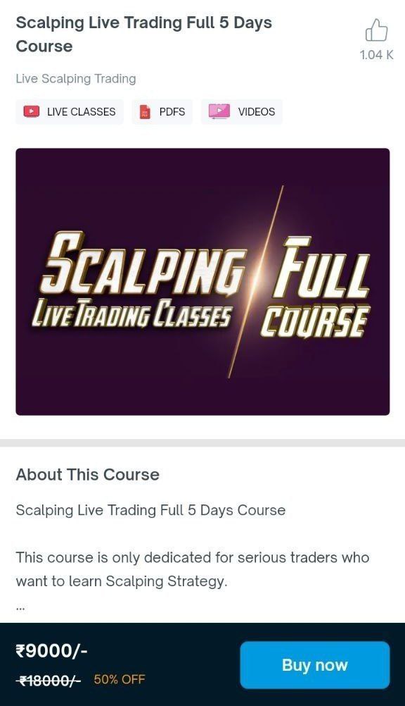 Baap of Chart 5 Day Options Scalping Course 2022 ✅